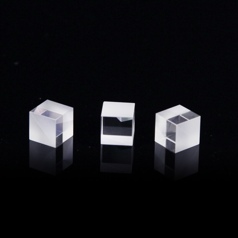 Small Size 20*20*20mm Glued Optical Glass Beam Splitter Prism