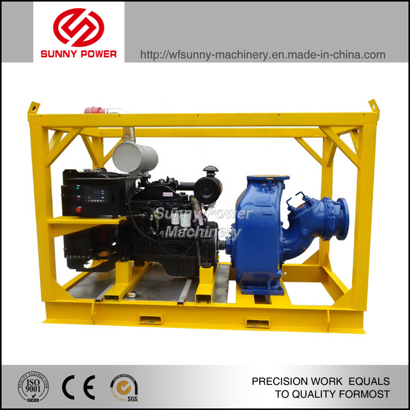 Floating Platform Diesel Engine Driven Mine Pump for Water Drainage, Outflow 1250m3/H, with Lift 65m, 16inch, with Floating Platform.