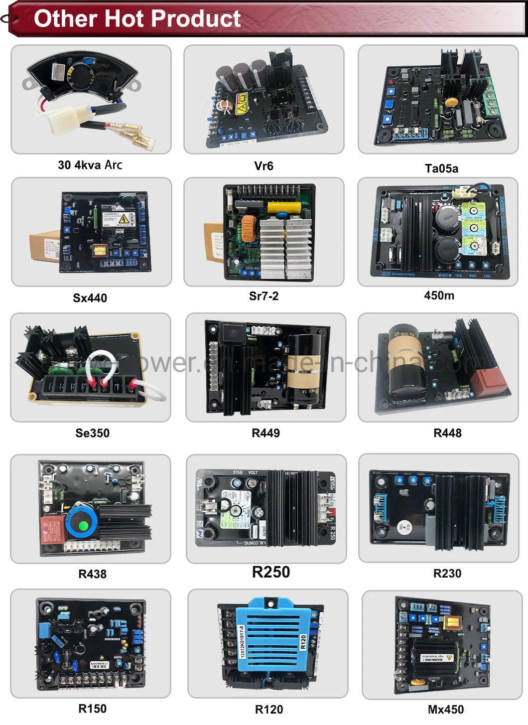 in Stock 30kVA Diesel Generator Marathon Adjustable Automatic Voltage Regulator Stabilizer Impeccable Genuine AVR Se350