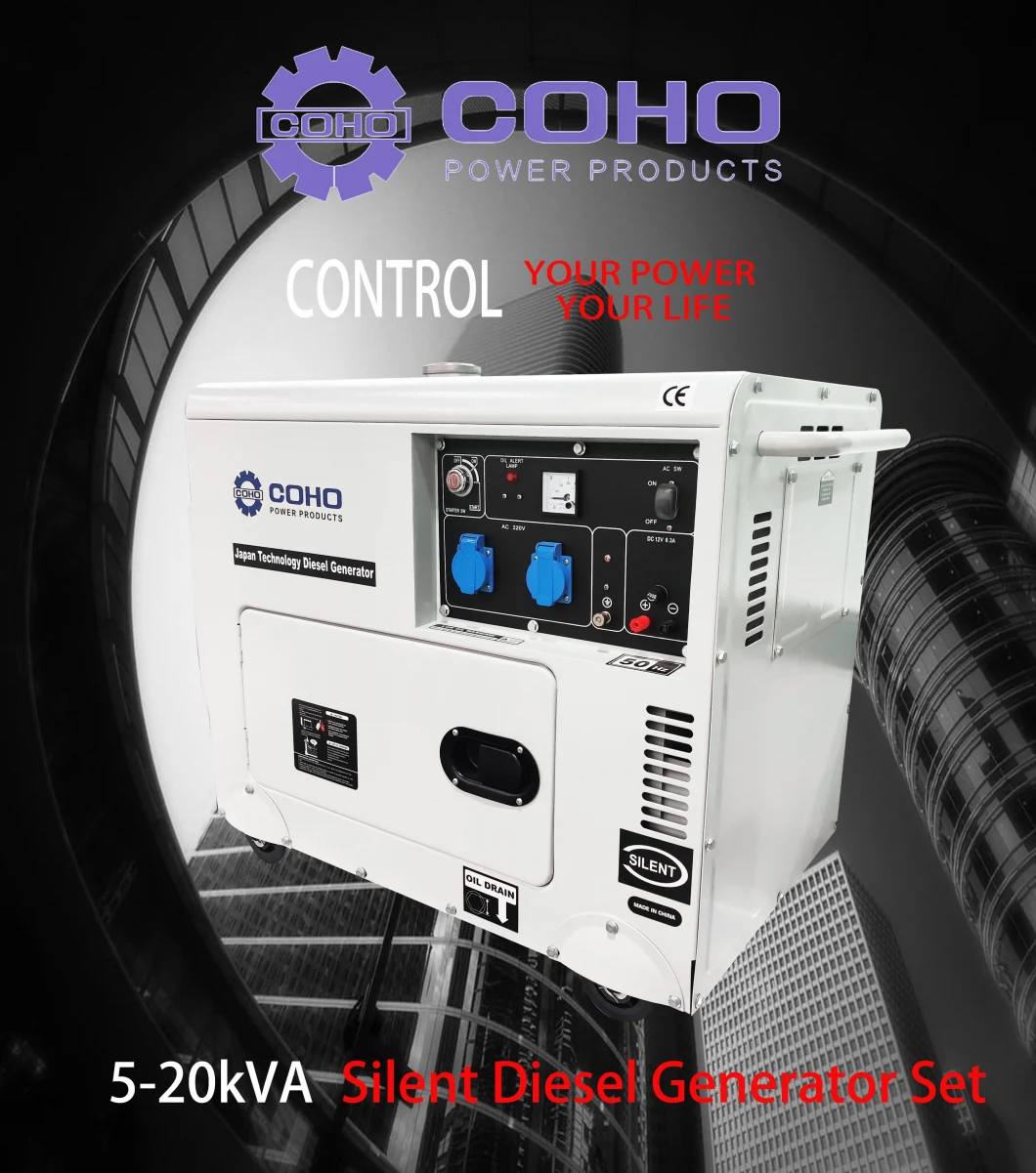 7kVA Air-Cooled Diesel Generator Silent Portable Type in Myanmar