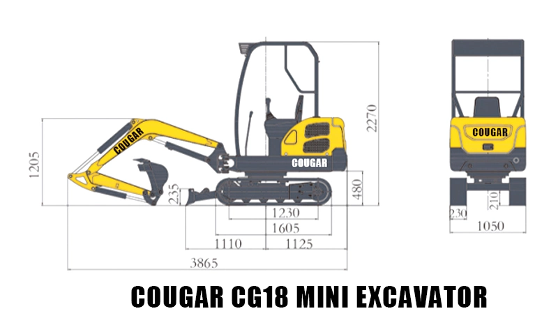 Cheap Price Chinese Mini Excavator Small Digger Crawler Excavator 1ton 2 Ton New Bagger for Sale