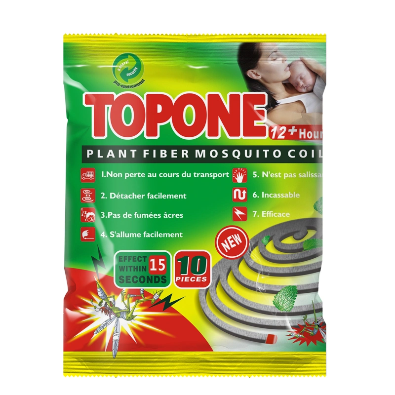 Topone Brand Factory Price Medicinal Plants Names Natural Plant Fiber Mosquito Coil