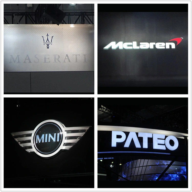 Custom Acrylic LED Lighted Vacuum Formed Car Brand Logo Names