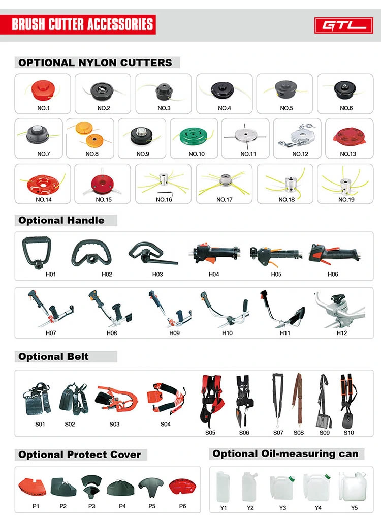 Garden Tools Profrssional 2-Stroke 51.7cc Gasoline Brush Cutter Grass Cutter (BC520C)