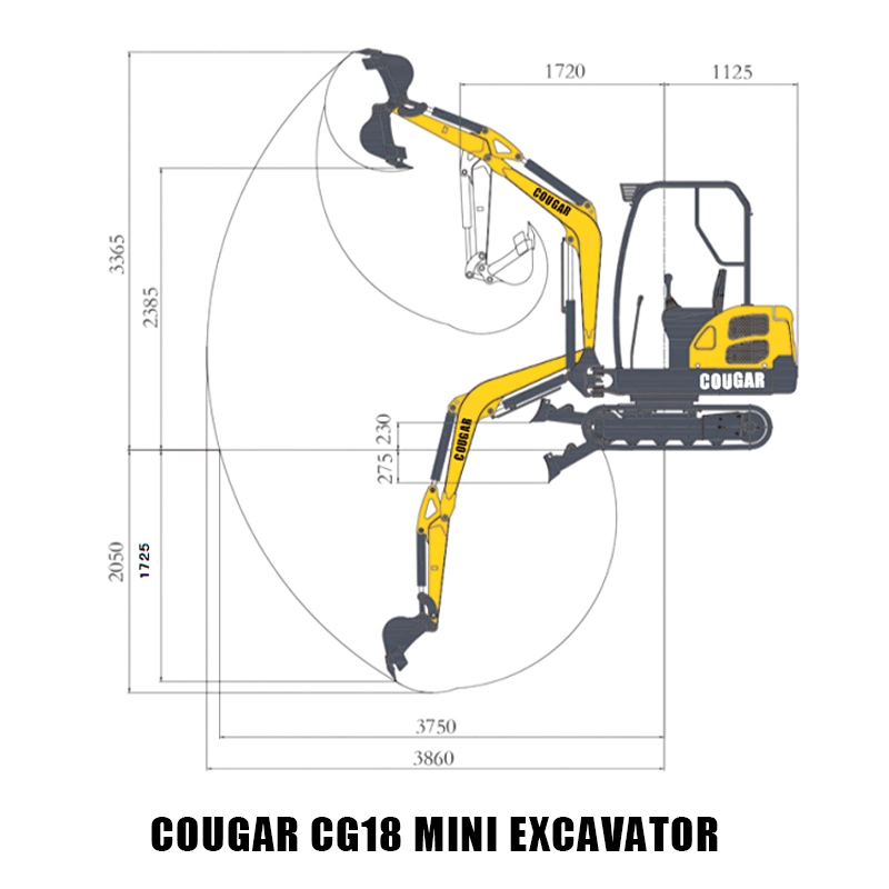 Cheap Price Chinese Mini Excavator Small Digger Crawler Excavator 1ton 2 Ton New Bagger for Sale