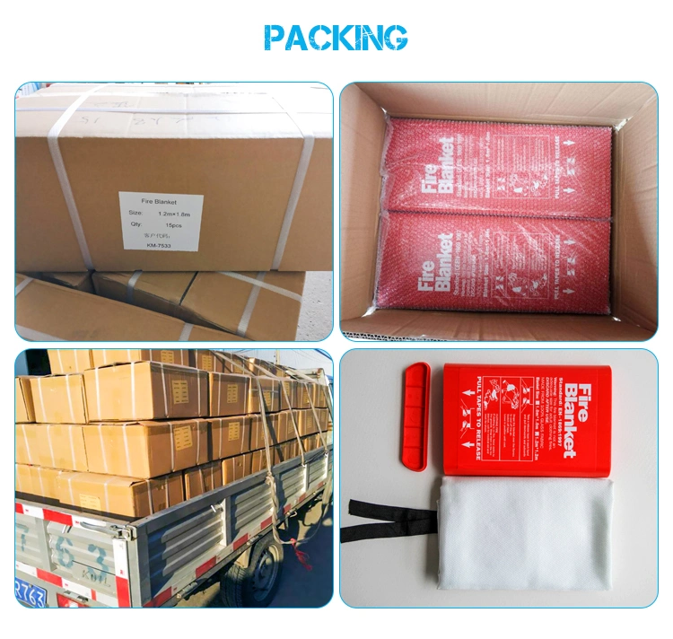 High Quality 100% Fiberglass Fire Blanket Ce Approved Fire Resistant Blanket