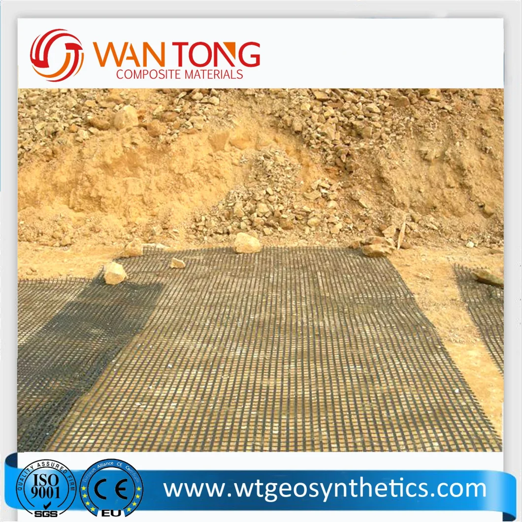 130kn Biaxial/Elongation 3%/Biaxial Geo Grid/Fiberglass Geogrid for Strengthen Road Surface