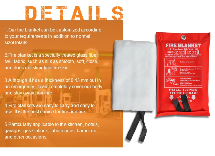 Emergency Fire Blanket Fire Resistant 1mm Welding Blanket 100% Fiberglass Fabric