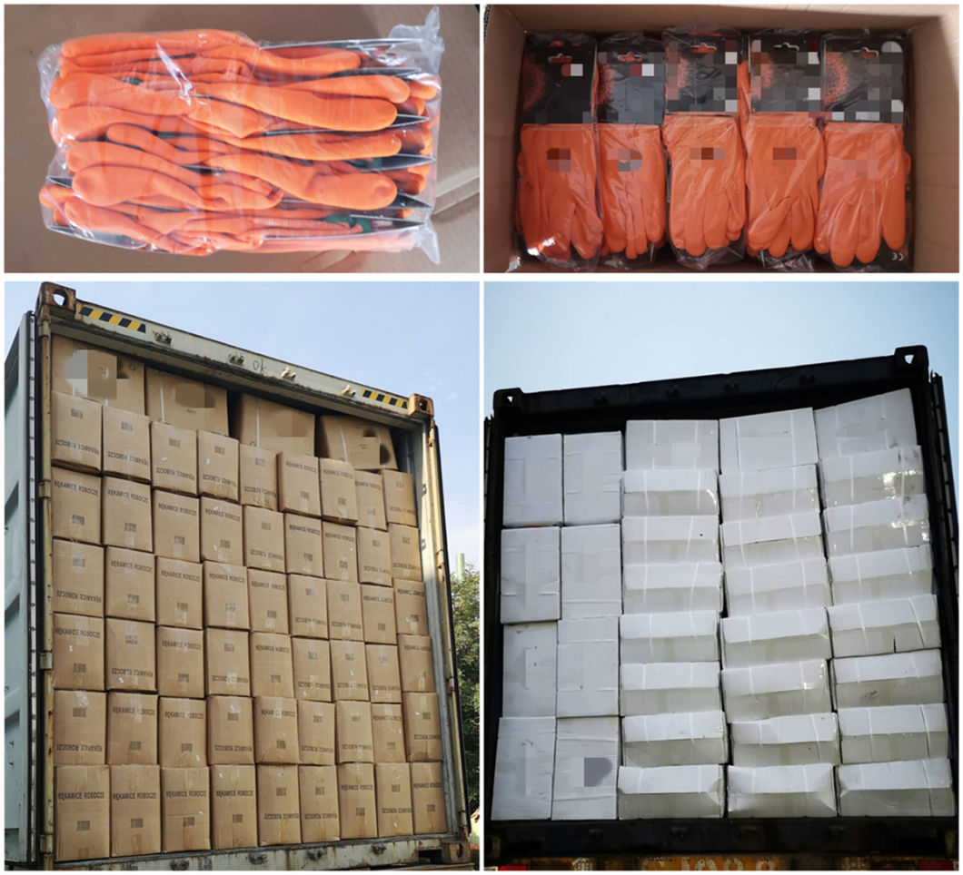 Cut Level B Industrial Yarn/Glass Fiber Shell PU Palm Coated Safety Gloves