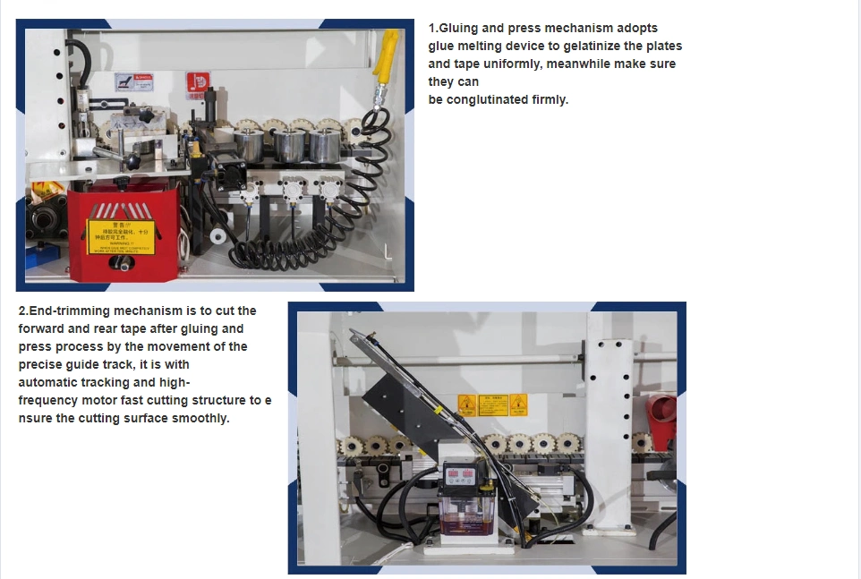 Wood Furniture Machine Pre Milling Corner Rounding Automatic Edge Banding Machine with Grooving Function