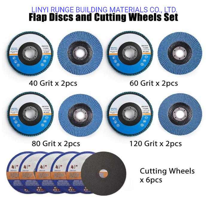 Power Tools 4 1/2 Inch Flap Disc Angle Grinder Sanding Disc 40 60 80 120 Grit Flap Sanding Disc