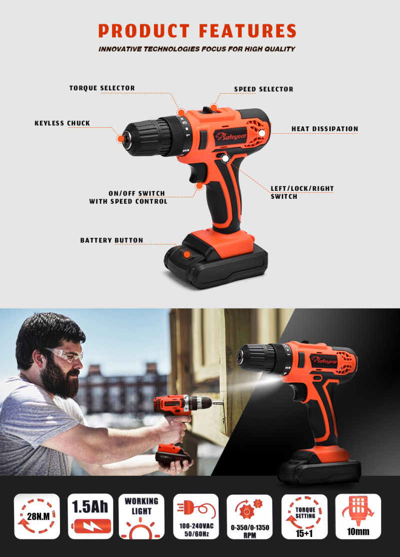 Tool Set Angle Grinder Cutting Cordless Electric Power Tools Drill