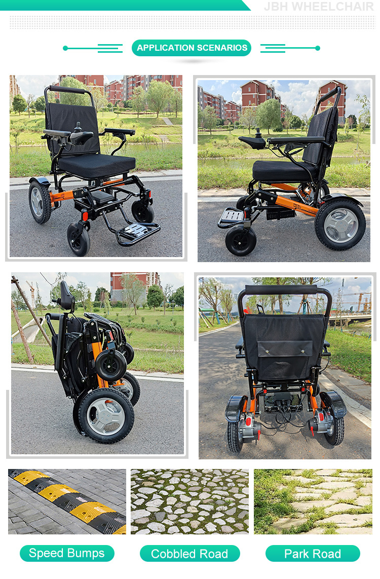 Easy Folding Electric Wheelchair Powered by Lithium Battery