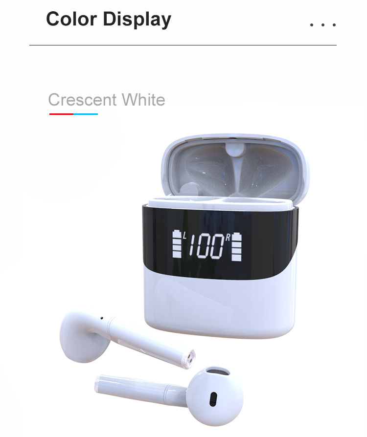 True Wireless Earbud with Charging Case Wireless Charging Available