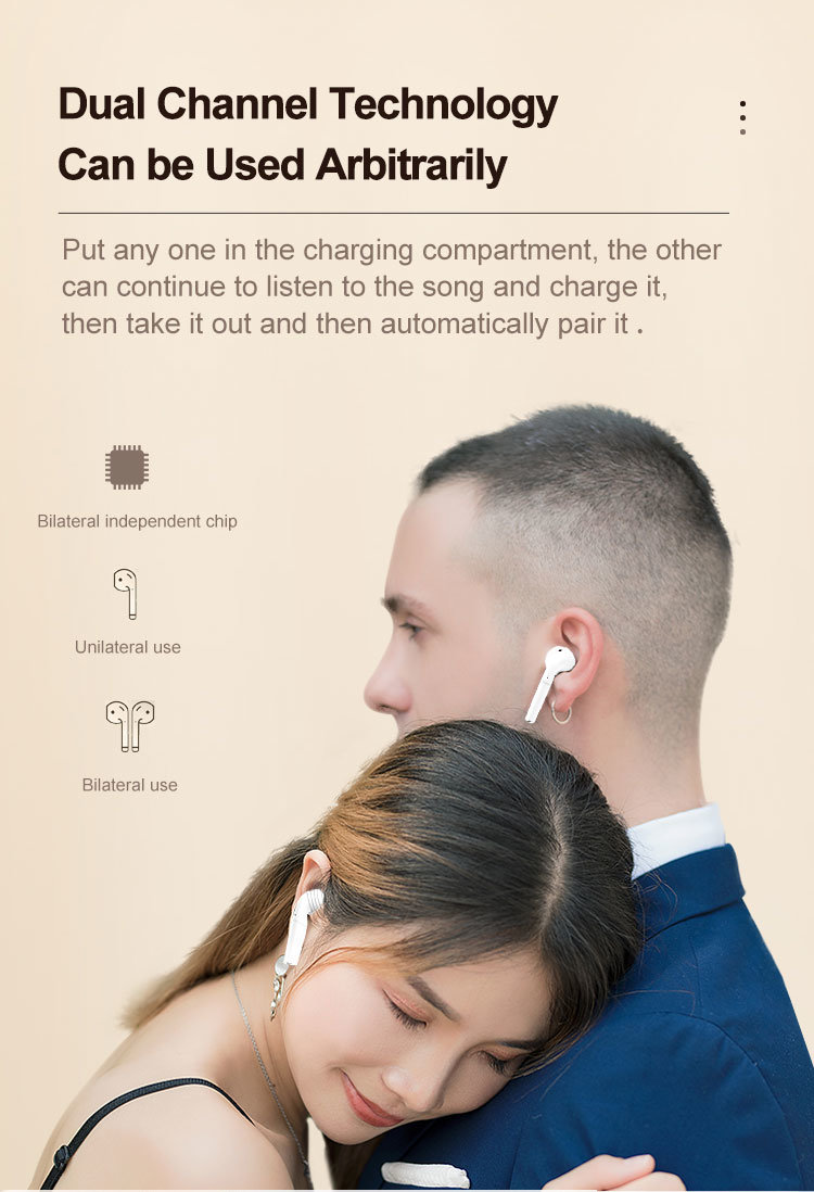 True Wireless Earbud with Charging Case Wireless Charging Available