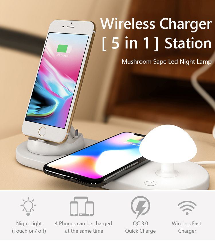 Factory 3 in 1 Night Light Wireless Charging Wireless Charger