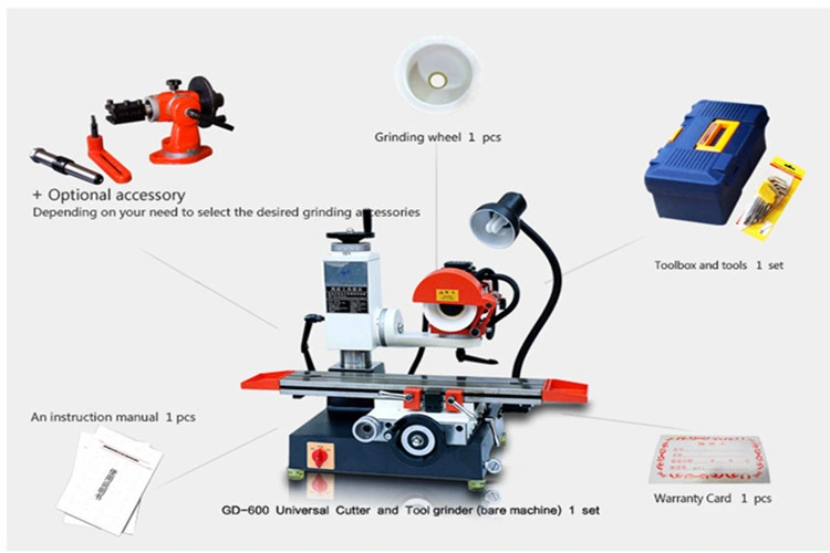 Plane Grinder Gd-600 Universal Small Tool Grinder with 50hc Milling Cutter