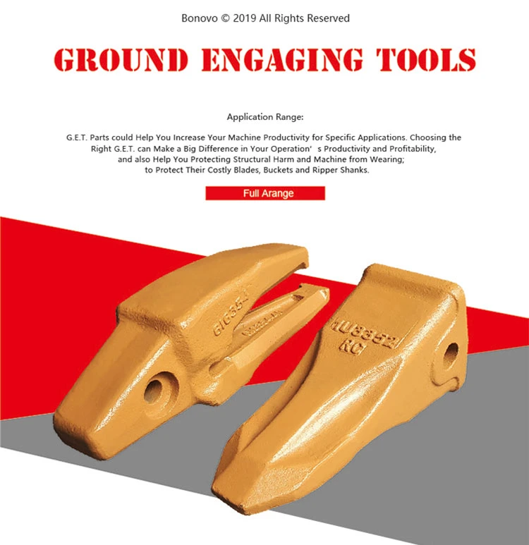 Bonovo Excavator Bucket Teeth 1u3302RC/ E320 J300 Bucket Tips/ Bucket Nails/ Trackhoe Teeth