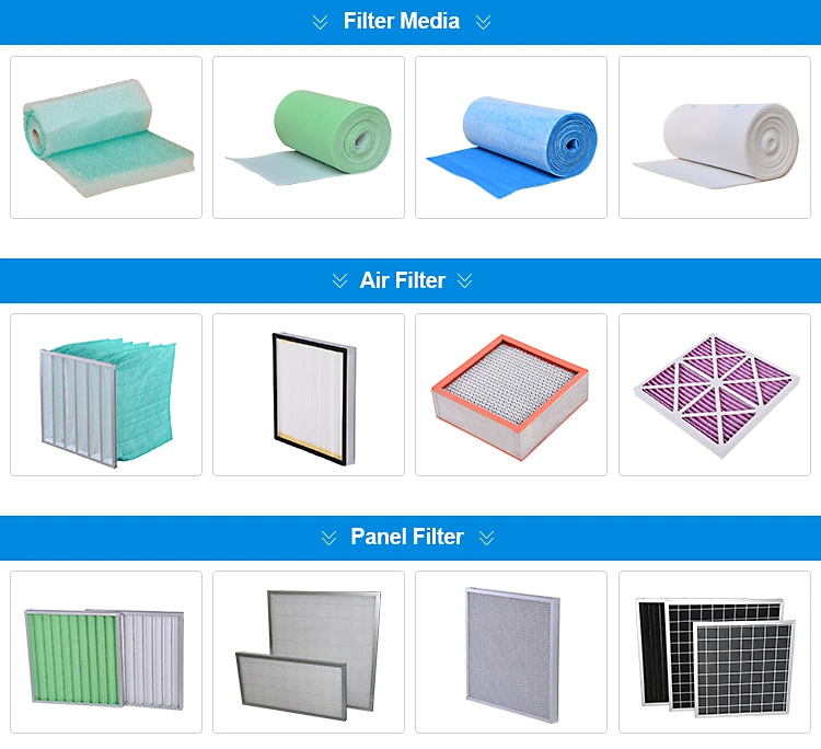 China Manufacture Synthetic Fiber Filters Blue and White Pre Intake Filters