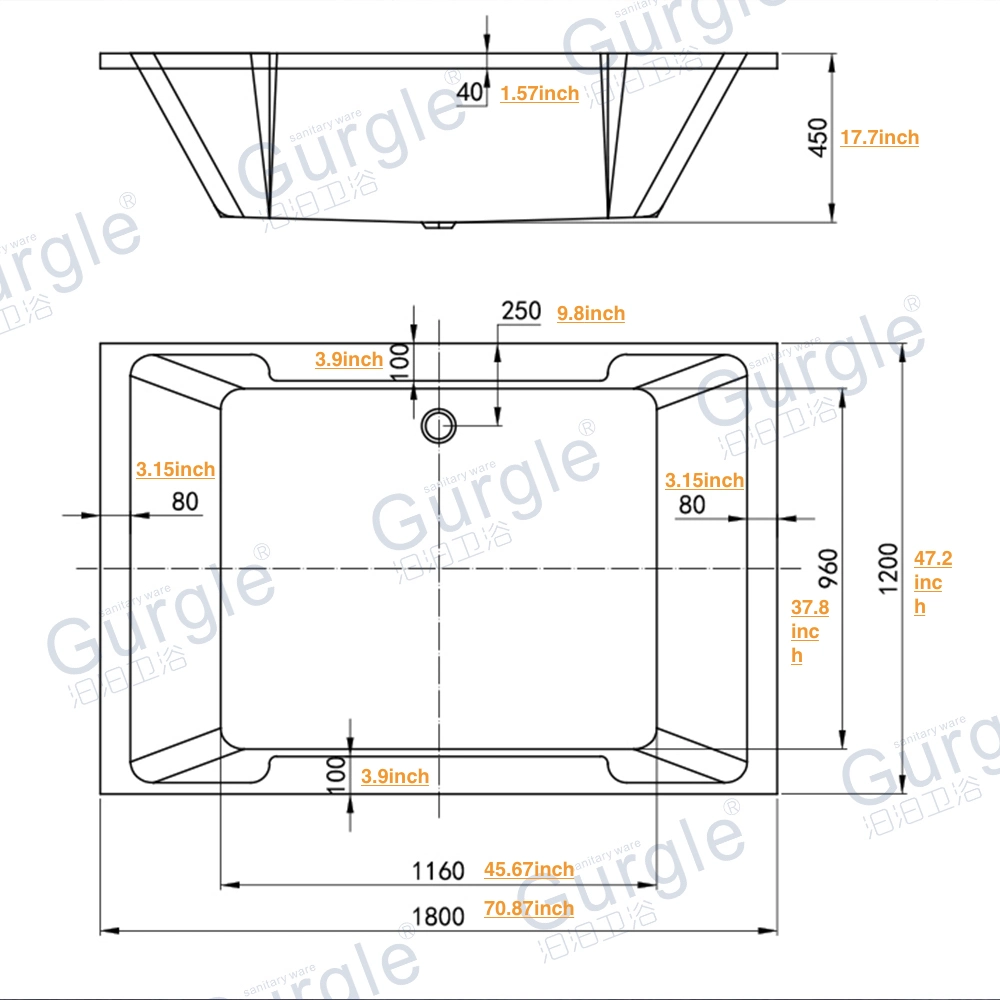 Hot Sale Freestanding Bathtubs Whirlpool SPA Hot Tub, Adult Massage Bath Tub