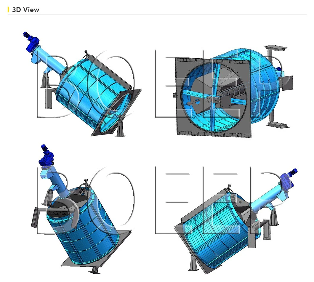 Inclined Rotary Drum Filter Screen Rotating Drum Filter Sewage Screening