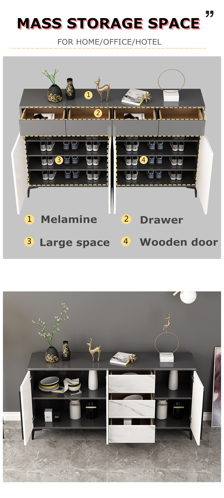 Nordic Bedside Table Bedroom Furniture Set Used Chest of Drawers Living Room Cabinets