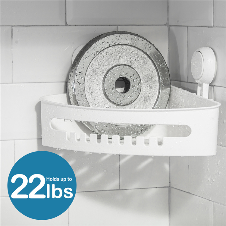Bathroom Decorative Waterproof Shelves Storage Holders Bathroom Triangle Wall Suction Shelf Organizer Vacuum Shower Caddy