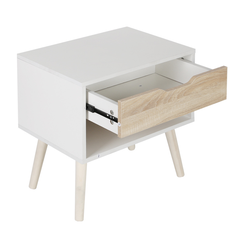 Modern Nightstand Bedside Table Wide Bedside Table