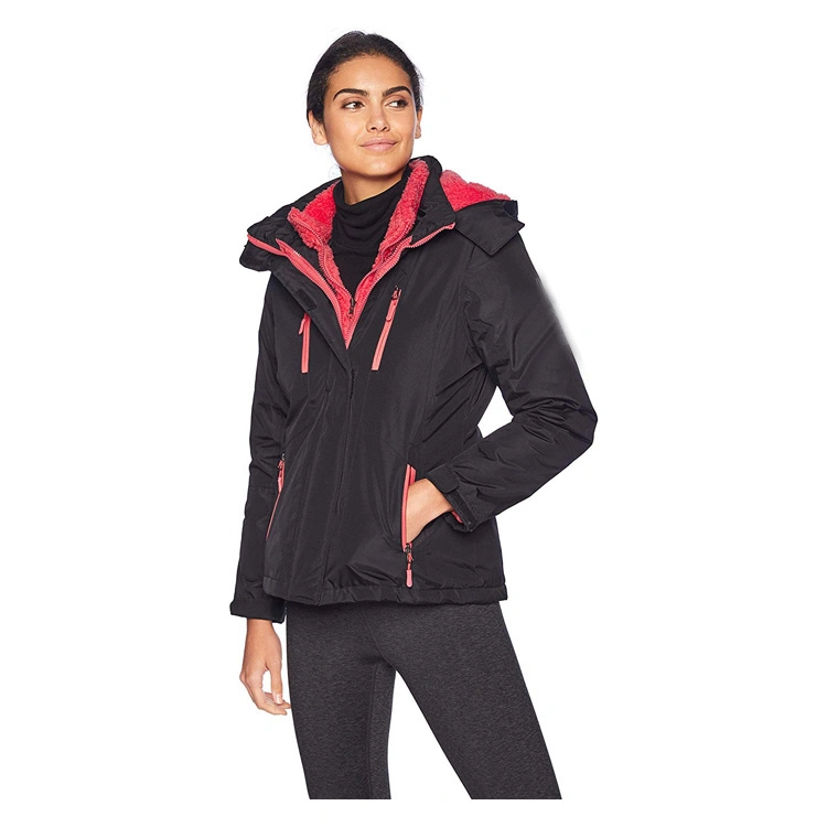 Hoody Cheap Black Ski Jacket Womens for Snowboarding