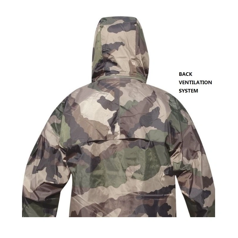Men's Camo Printing Tactical Military Outdoor Rain Jacket with Hood