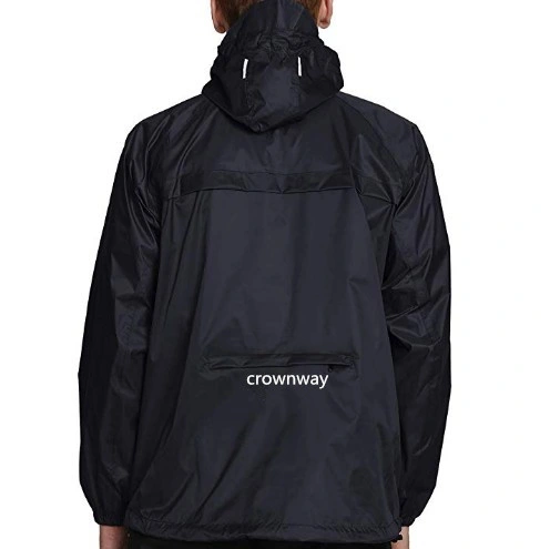 Mens Lightweight Waterproof Pack Away Sports Jacket Rain Jacket with Hood and Zip