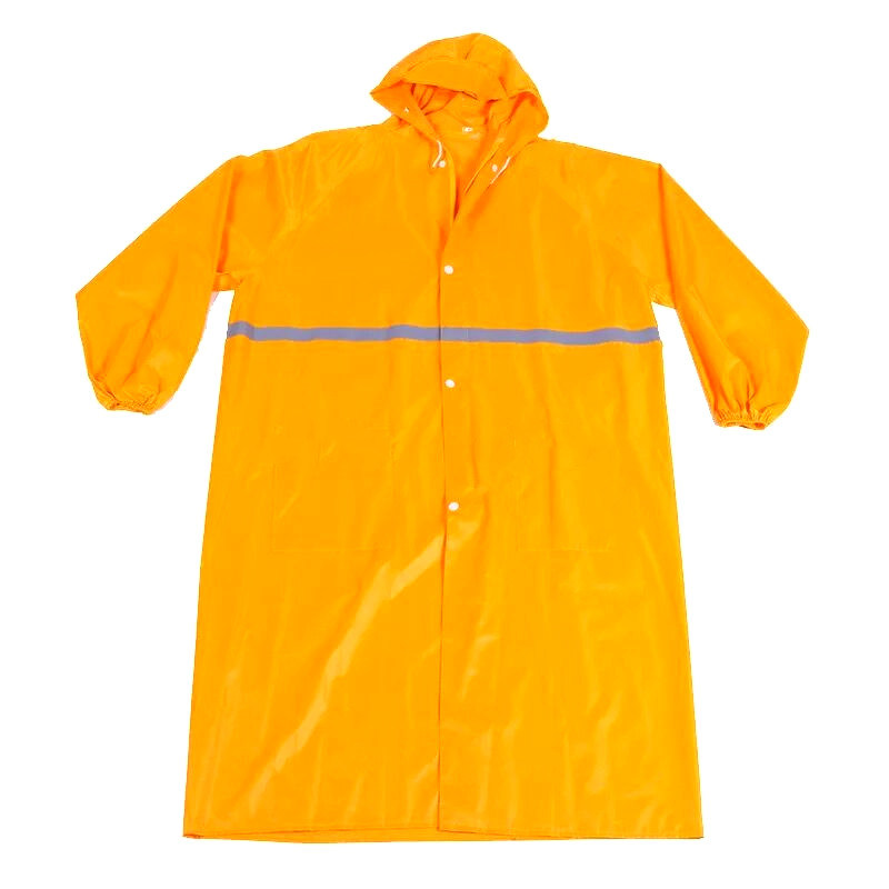 Long Yellow PVC Poncho Coat Raincoat in Guangzhou
