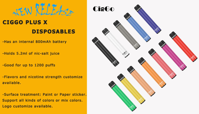 Various Flavours Multiple Colors Ciggo Plus 800 Puffs Vape Pod Puff Plus Puff Bar Plus