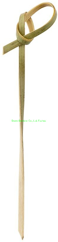 Bamboo Looped Skewer Knotted Skewer Picks 3 Colors More Size Choice 12cm