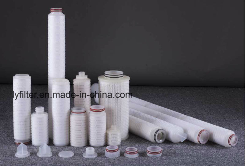2.5 5 Inch PTFE Pleated Air Filter Cartridge with Sanitary Stainless Steel Aseptic Respirator