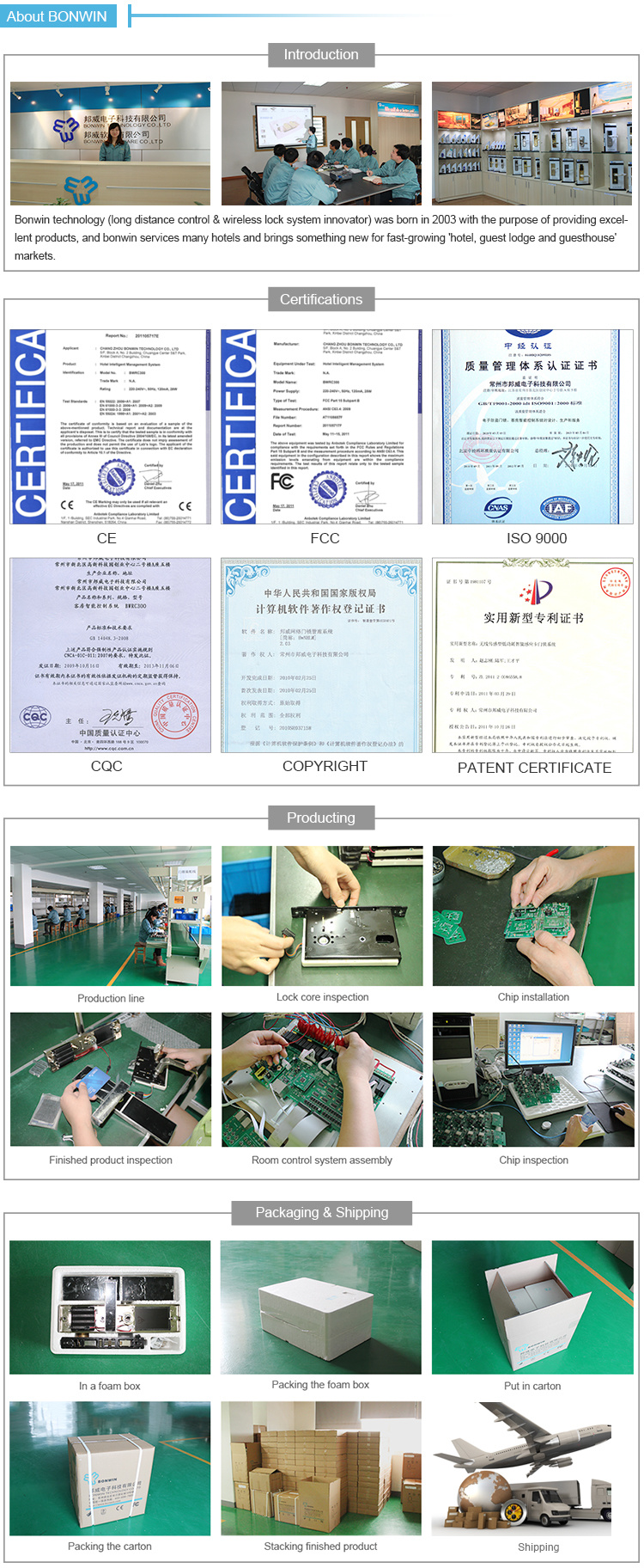 Shop China Electronic Product Online for Electrical Hotel Door Locks