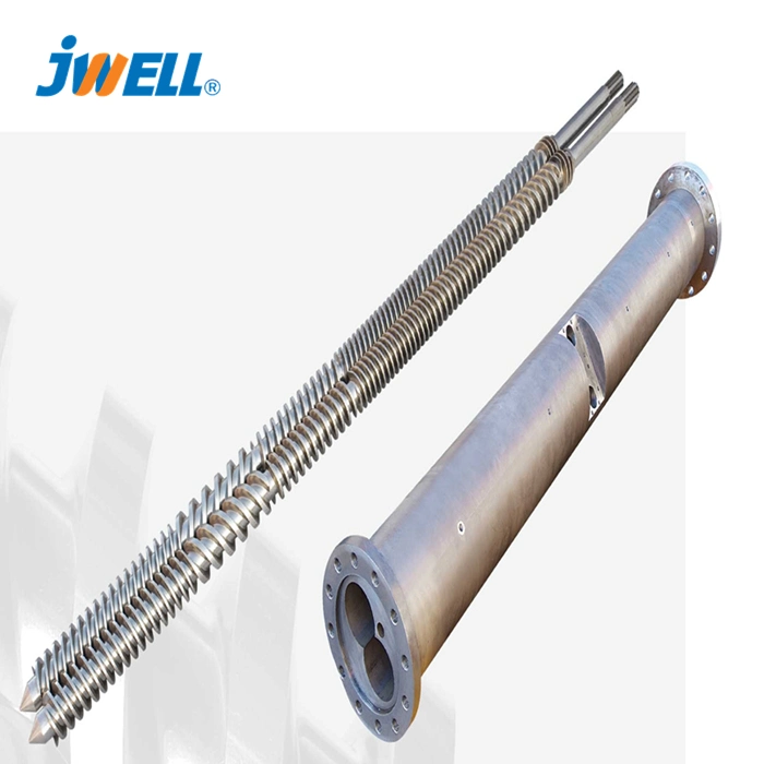 Factory Manufacturer Bimetallic Single Concial Parallel Twin Screw Barrel for Extruder Jwell