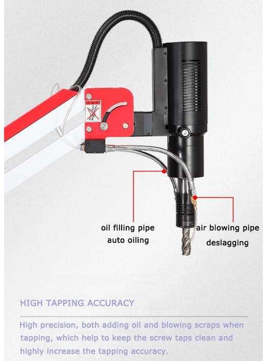 M6-M24 Customized Sheet Metal Mobile Automatic Processing and Oiling Self Tapping Threading Machine