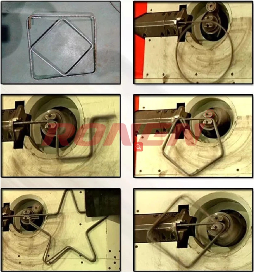 High Efficiency Cutting / Bending Auto PLC CNC Wire Stirrup Rebar Bending Machine Supplier