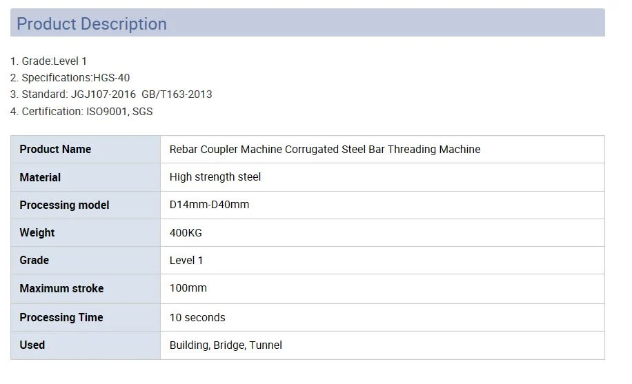 New Portable Bar Peeling Thread Rolling Rebar Threading Machine