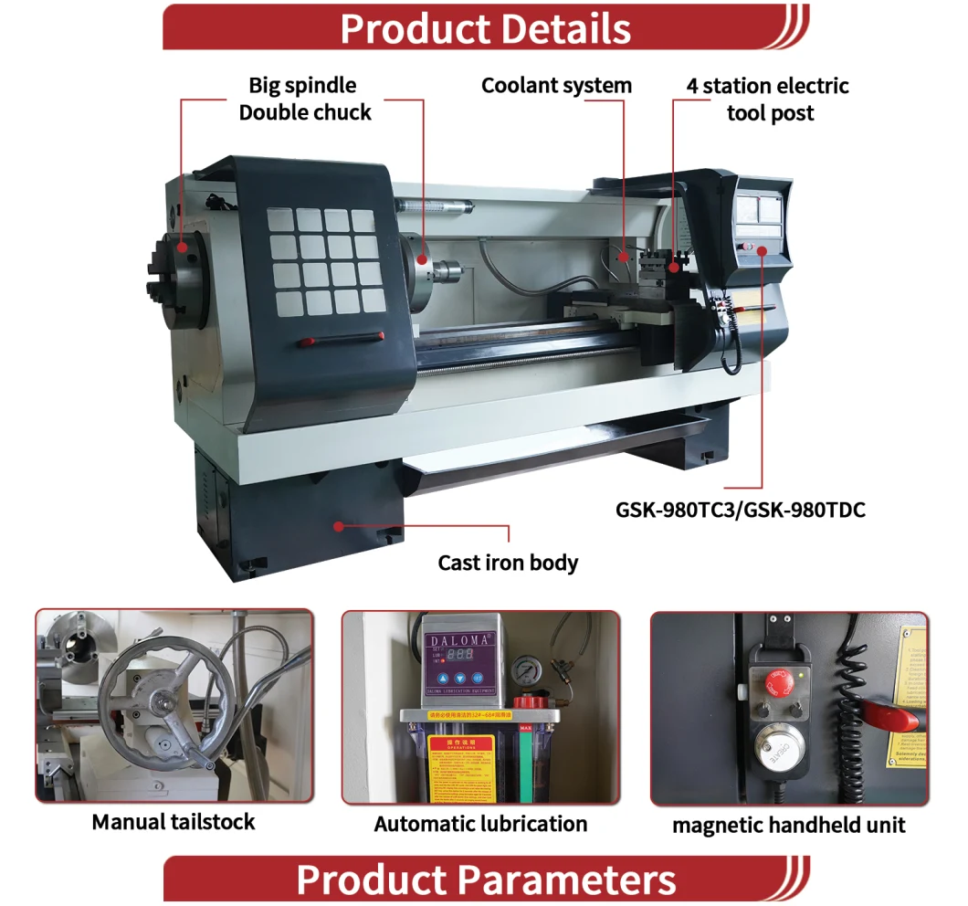 CNC Horizontal Qk1313 Automatic Pipe Threading Lathe Machine