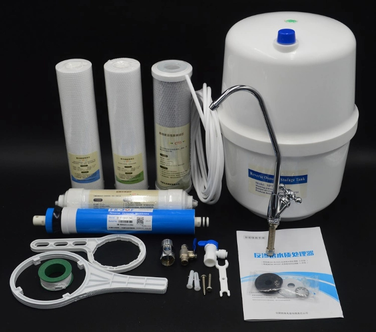 50/75/100gpd Capacity 95%-98% Desalination Rate 5 Stage RO System China Water Filter