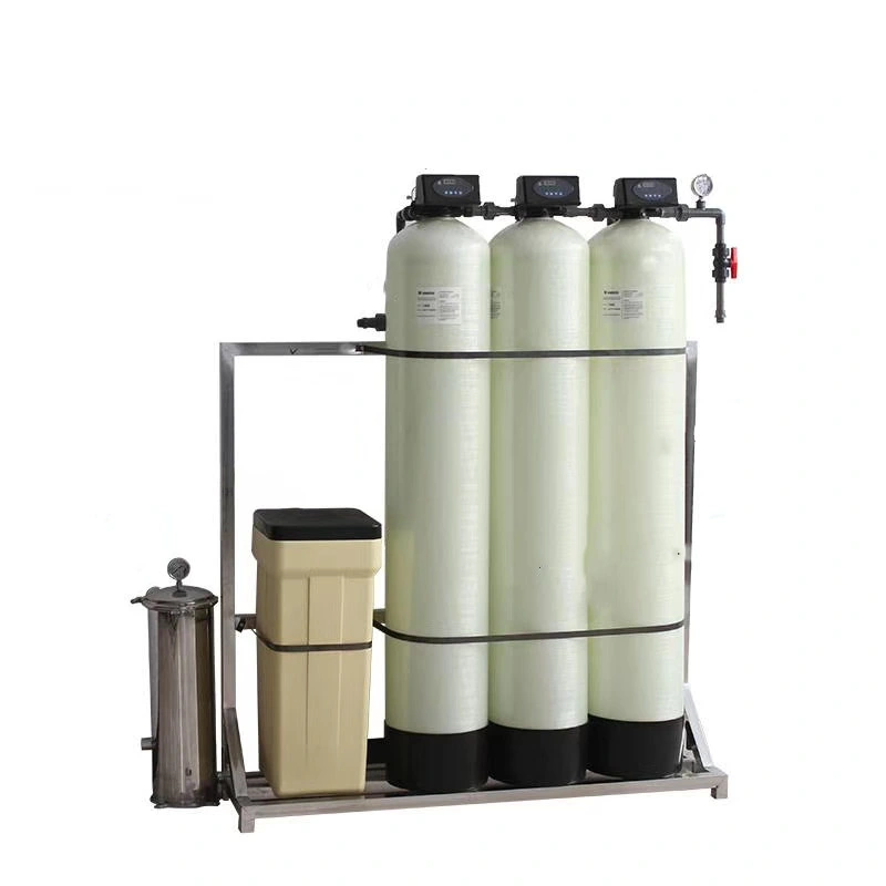 Three Stages Water Softener with Sand Filtration and Active Carbon Filtration