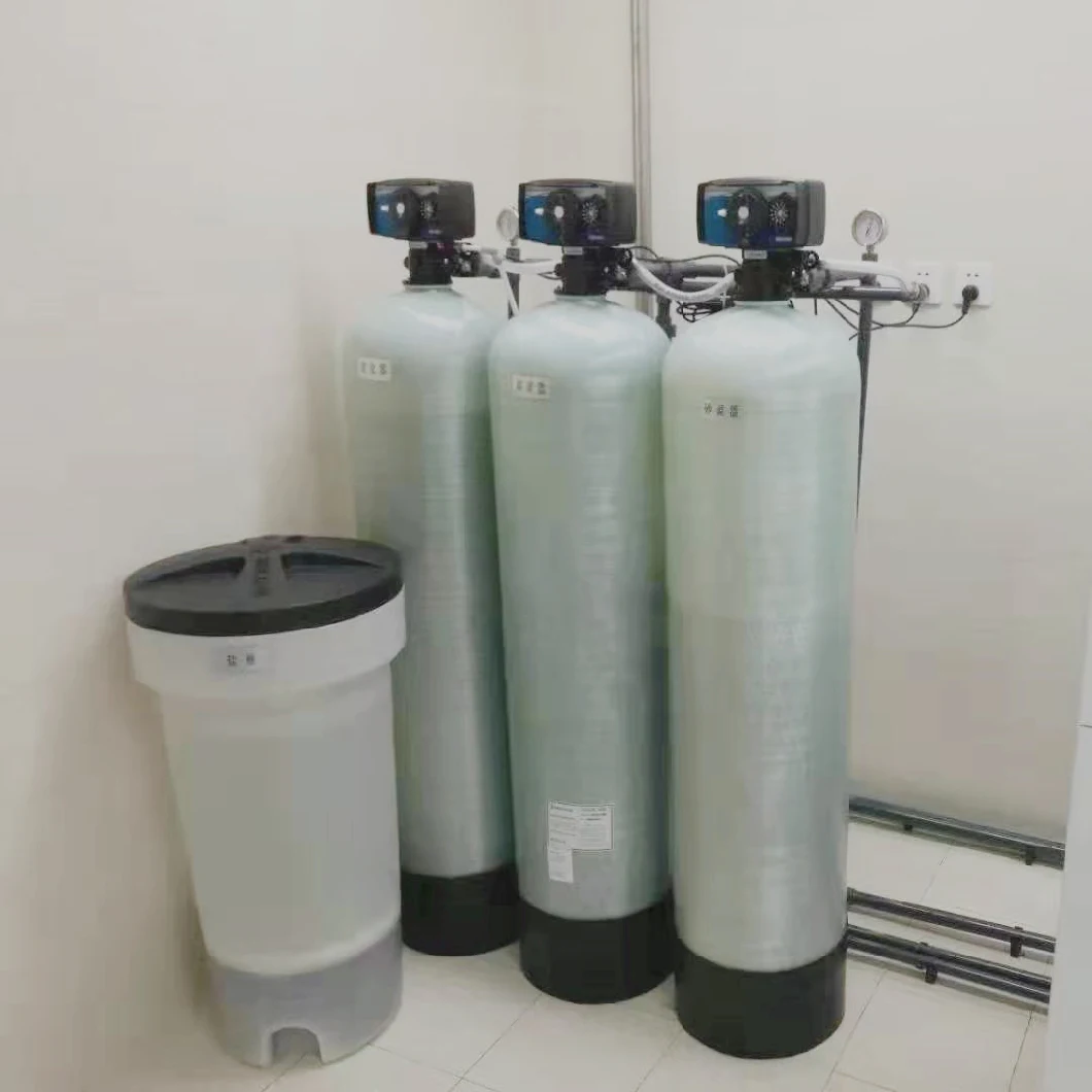 Three Stages Water Softener with Sand Filtration and Active Carbon Filtration