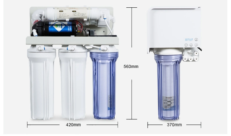 50/75/100gpd Capacity 95%-98% Desalination Rate 5 Stage RO System China Water Filter