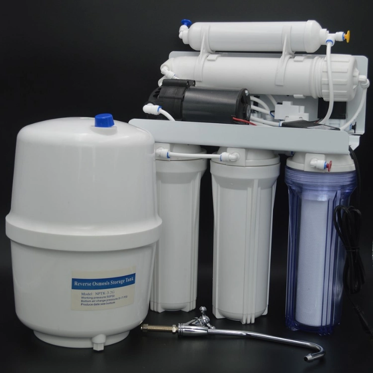 50/75/100gpd Capacity 95%-98% Desalination Rate 5 Stage RO System China Water Filter