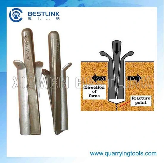 Bestlink Manual Wedges Hand Splitter Shims and Wedges Plugs and Feathers for Quarry