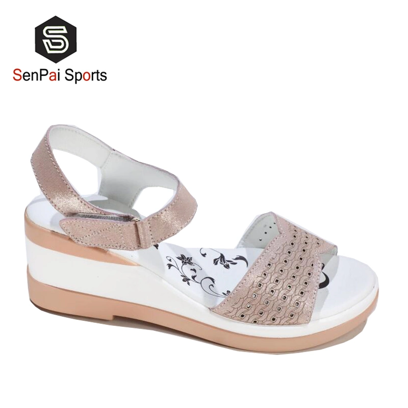 Popular Fashion High Wedge Heel OEM and ODM Lady Sandal Slippers