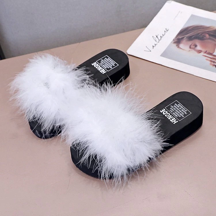 Factory Supply Women Platform Sandals 2020 Wholesale Fur Slides Slippers