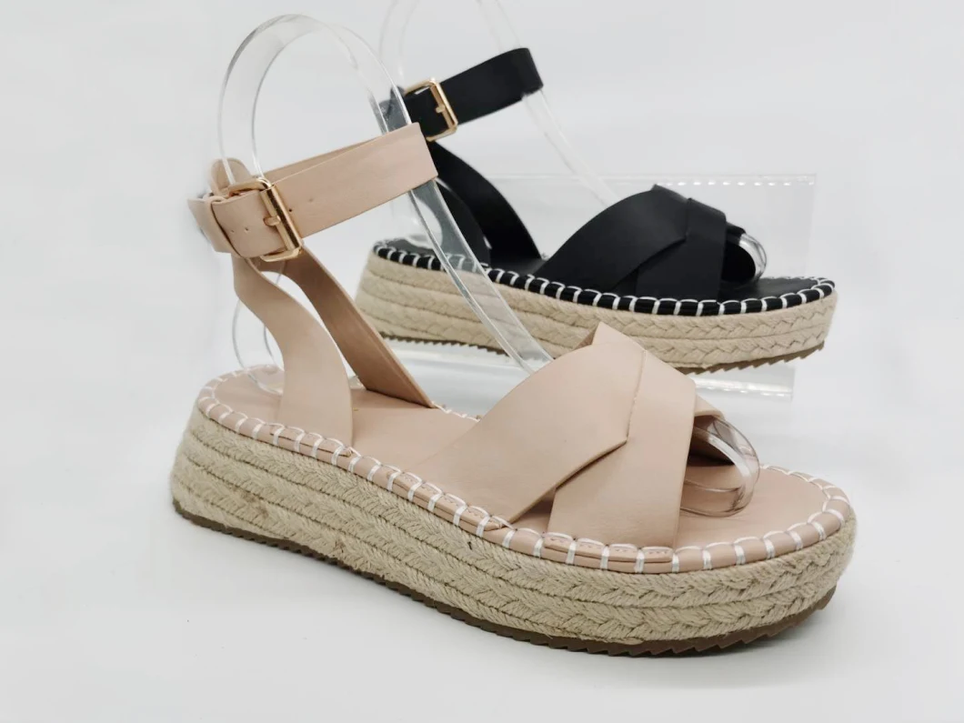 2020 Fashion Women Shoes Girls Sandals Wedge Large Size Summer Wedge Heels with PU for Lady Shoes